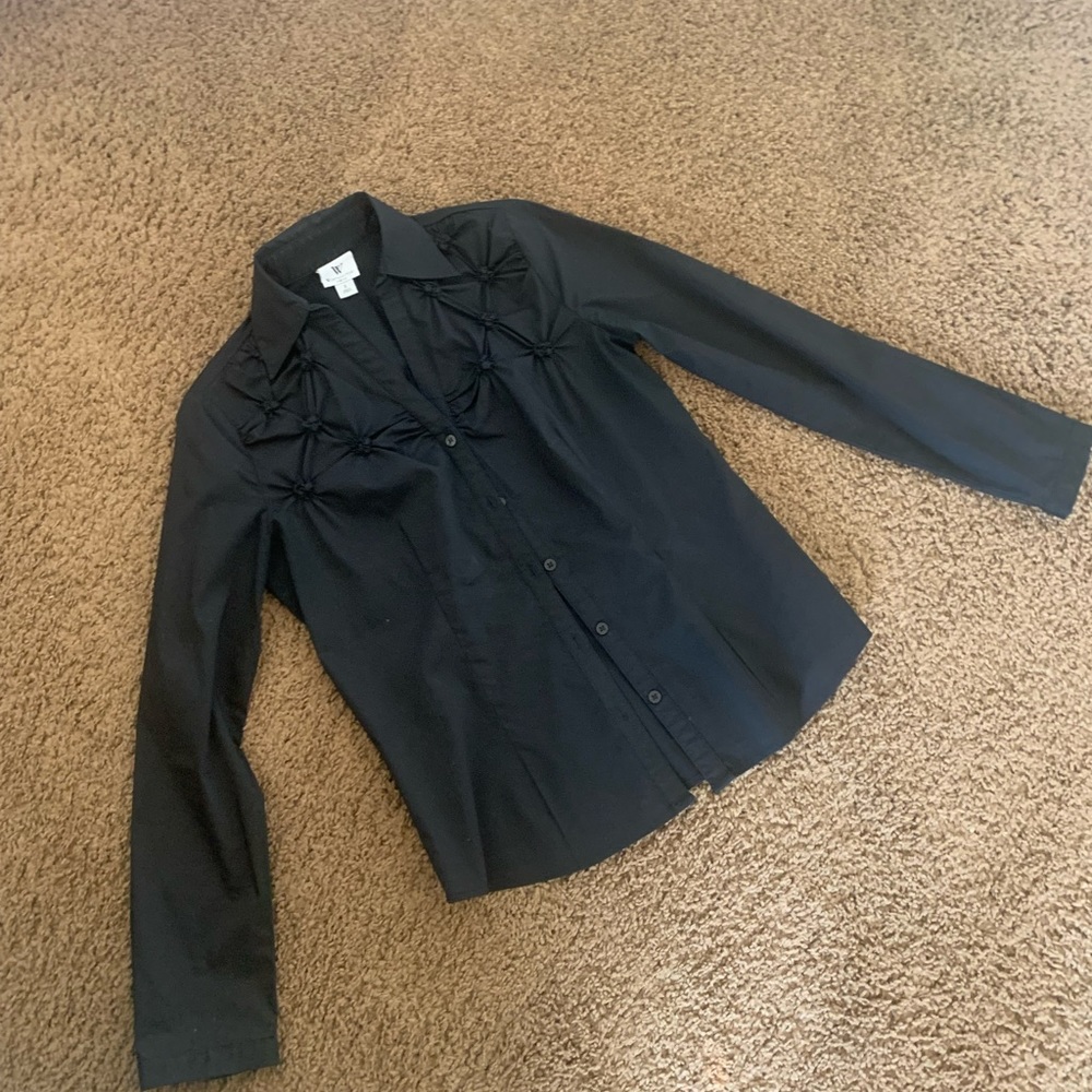 Black button down shirt